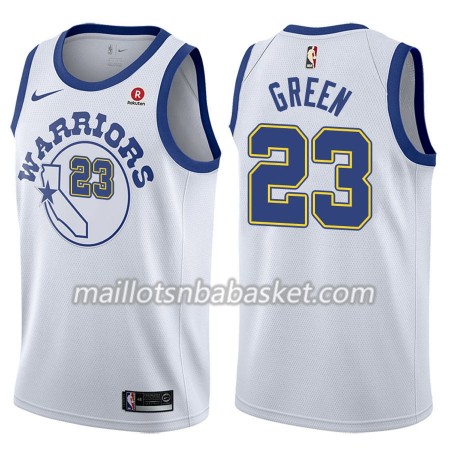 Maillot Homme Golden State Warriors Draymond Green 23 Nike 2017-18 Hardwood Classics Blanc Swingman